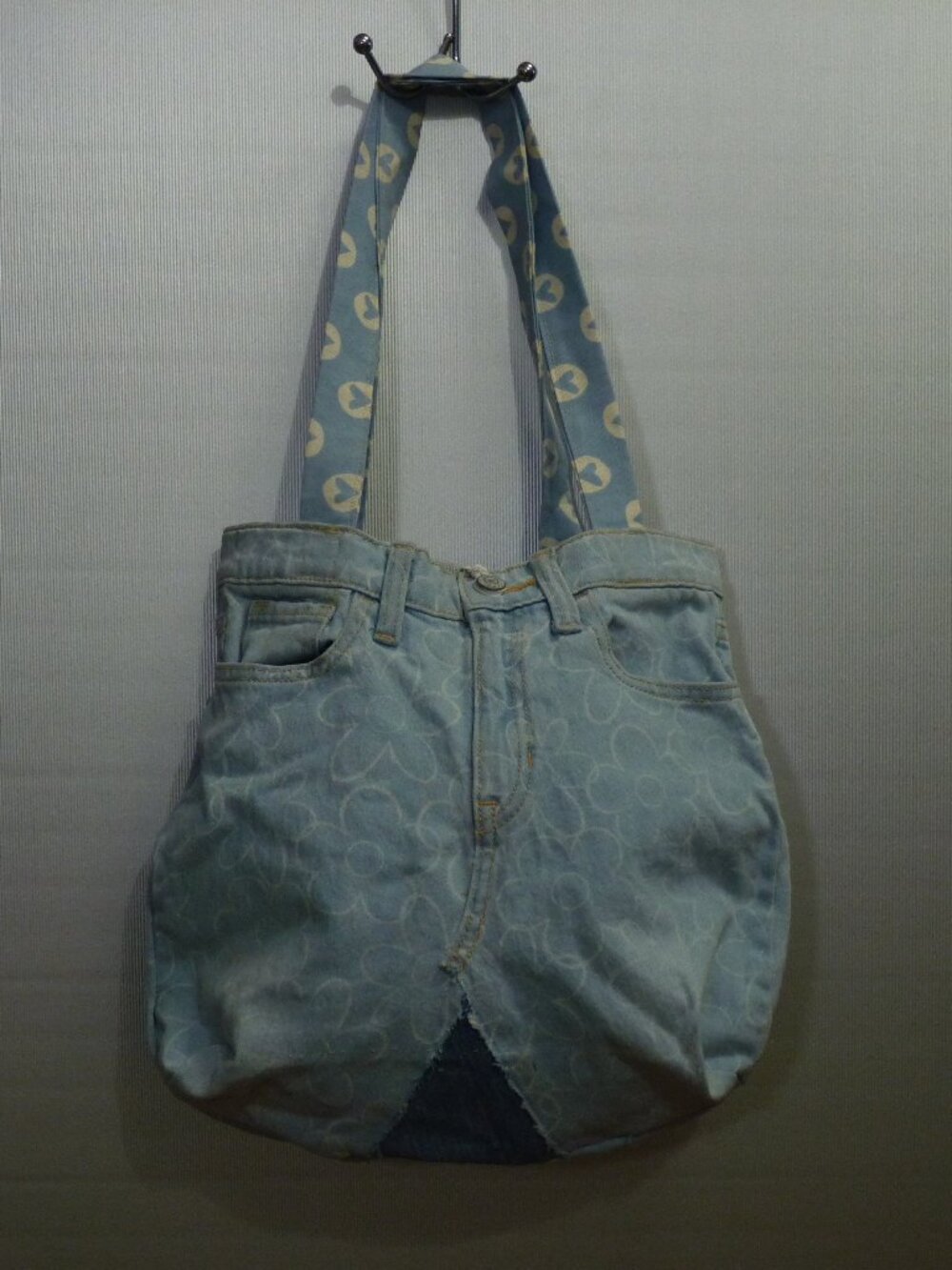 Handmade One of a Kind Light Blue Denim Old Navy Shoulder Bag